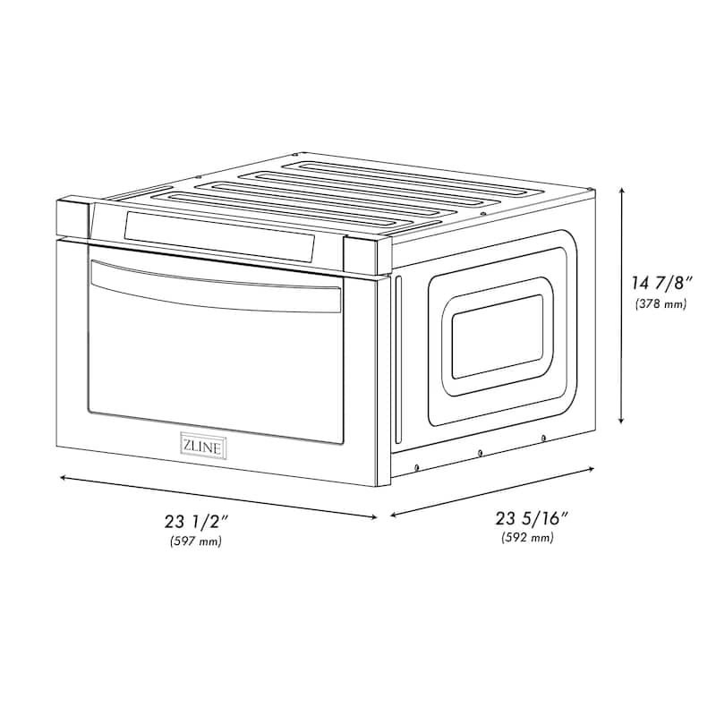 ZLINE 24" 1.2 cu. ft. Builtin Microwave Drawer with a Traditional